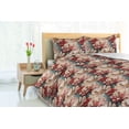 thumbnail image 3 of Ambesonne Springtime Down Alternative Quilt Comforter, Petals Vintage Flowers, Full, Warm Taupe and Ruby, 3 of 5
