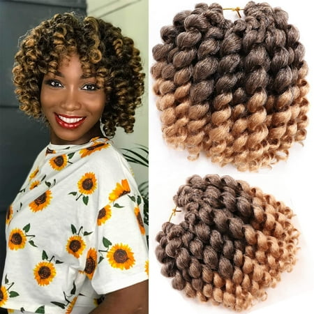 Jamaican Bounce crochet Hair-4 Packs Deal 6 Inch Jumpy Wand curl