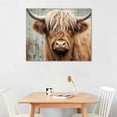 thumbnail image 2 of EastSmooth  Farmhouse Wall Art Highland Cow Wall Decor Canvas Print Brown Vintage Painting Suitable as a gift and home decor, can be hung in bedroom kitchen bathroom dining room living room, 2 of 4
