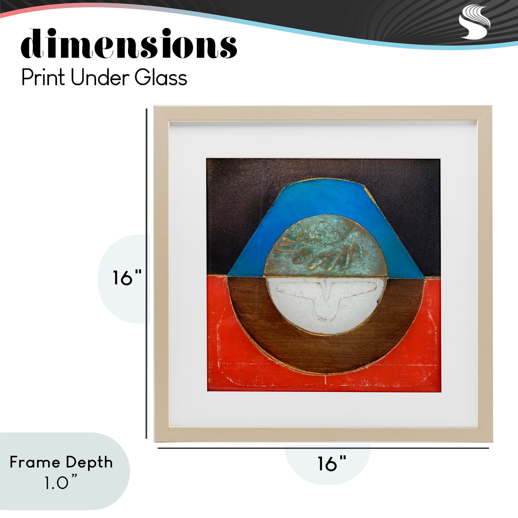 Stupell Industries Round Rustic Symmetry Birch Framed Print Under Glass, design by Matthew Finger