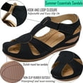 thumbnail image 4 of SWQZVT Women's Summer Sandals Casual Wedge Shoes Comfortable Ankle Strap Outdoor Platform Sandals Dress Sandals for Women Black Size 7, 4 of 7