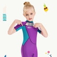 thumbnail image 4 of Greeniant Trajes de neopreno para niñas de 2,5 MM, traje de buceo de secado rápido, traje de neopreno de una pieza, traje de baño para jóvenes, buceo, Deportes acuáticos Violeta SG Greeniant OD003678-04, 4 of 6