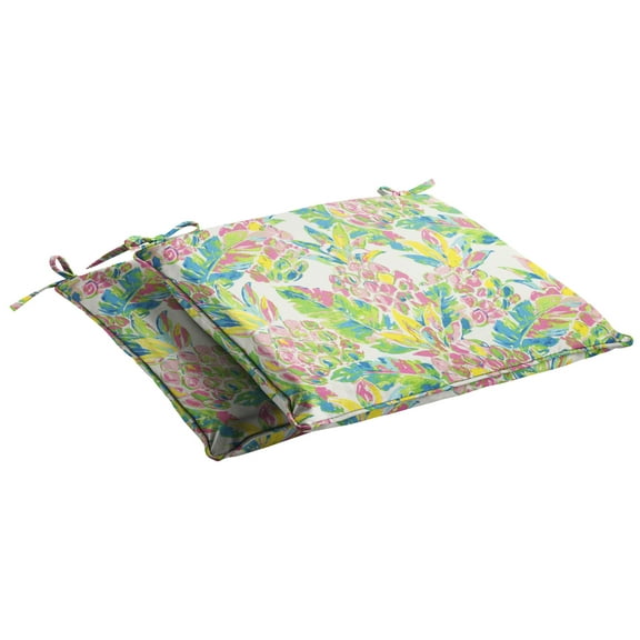 Sorra Home Pink Indoor/Outdoor Chair Pad Set, Corded