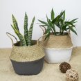 thumbnail image 3 of Plant Basket,Foldable Rattan Straw Basket Flower Pot Hanging Wicker Storage Basket Garden Accessories, 3 of 4