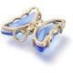 thumbnail image 2 of 5 colgantes de mariposa de latón con micro pavé de circonitas cúbicas transparentes y dijes de cristal para la creación de joyas., 2 of 2