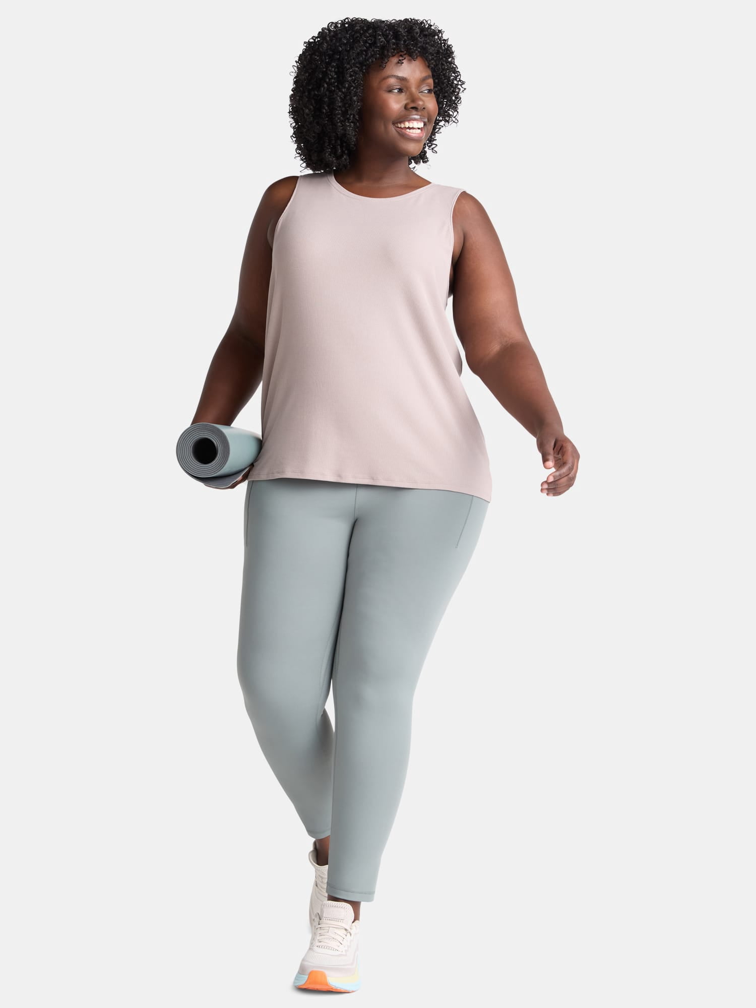 Avia Women's and Women's Plus SoftSculpt High Rise Leggings 27" with Pockets, Sizes XS-4X
