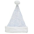 thumbnail image 1 of Holiday Time White Sequin Santa Hat, 17", 1 of 6