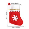 thumbnail image 2 of 1PC Christmas Hanging Stockings, Red Non-woven Xmas Stocking, Fireplace Hanging Stocking, Applique Christmas Gift Socks, Christmas Stocking, Stockings Christmas, Mini Christmas Stockings Bulk,Red, 2 of 6