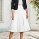 thumbnail image 2 of Falda midi plisada para mujer: falda informal de gasa, cintura alta, estilo versátil, perfecta para las salidas de verano., 2 of 4