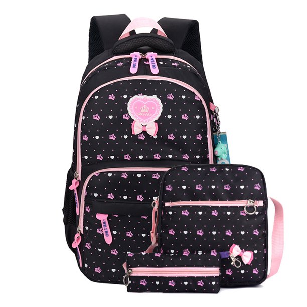 Jumpingount con estampado de para estudiantes, de moda para niños de primaria, libro de calidad, adolescentes, niñas, Mochilas Negro