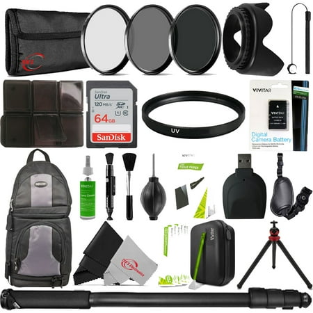 Image of Essential Travel Kit for Nikon Coolpix P1000 Digital Camera with Replacement Battery