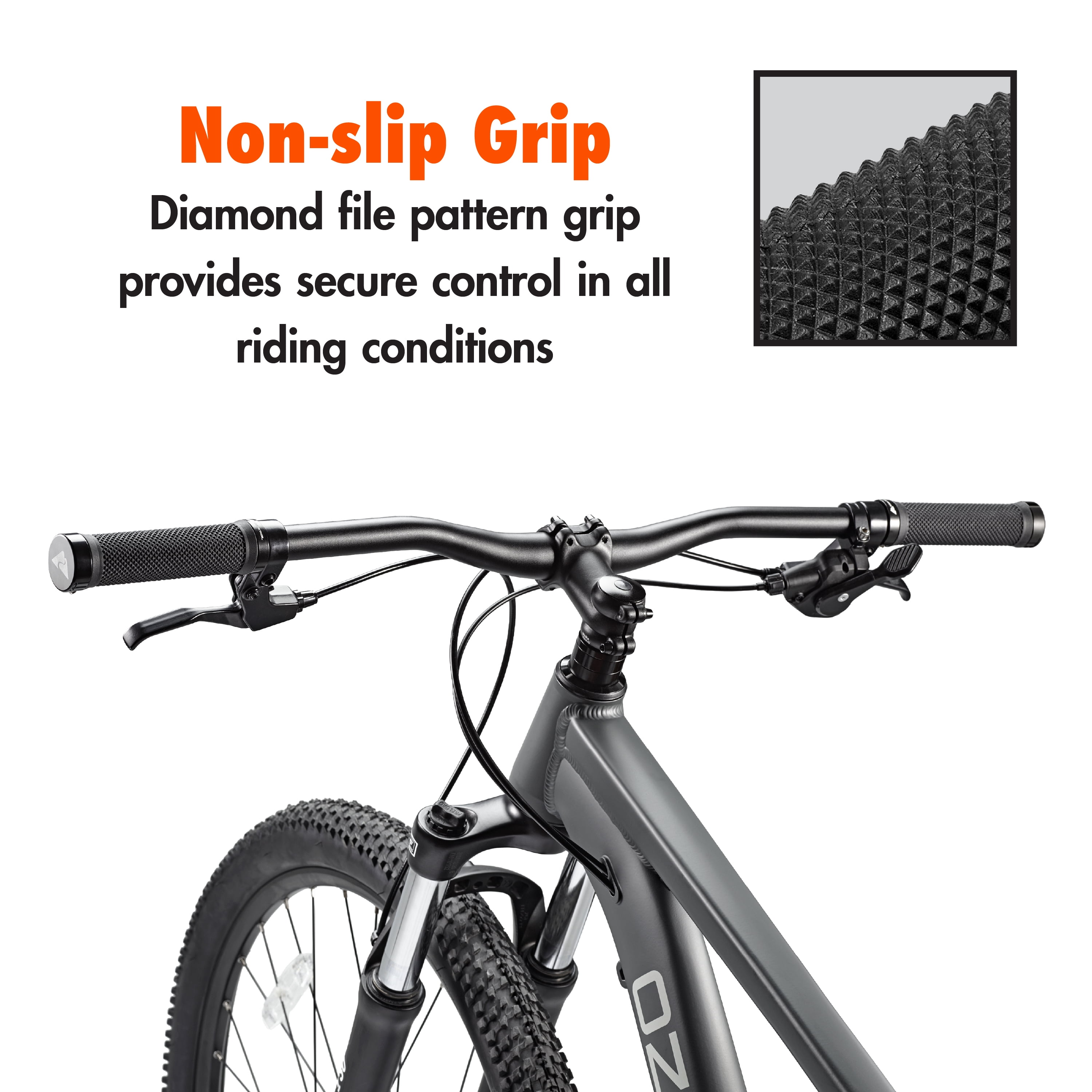 Ozark Trail Double LockOn Bicycle Handlebar Grips, AntiSli