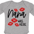 thumbnail image 4 of Inktastic Nana Was Here Red Kisses Boys or Girls Long Sleeve Baby Bodysuit, 4 of 5