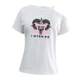 thumbnail image 2 of Camiseta con hombros descubiertos para mujer, camiseta básica, ropa de calle para mujer, cómoda, transpirable, estampado gráfico, camisetas de verano SG, 2 of 8