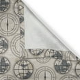 thumbnail image 4 of Ambesonne Compass Valance Pack of 2, Continents Pattern, 54"X12", Black Grey Tan, 4 of 5