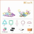 thumbnail image 2 of RUseeN 75 PCS Magnetic Tiles Toys for 3 4 5 Year Old Girls Boys, Castle Magnet Toy Building Block for Kids Toddlers, Magnetic Blocks Montessori STEM Toys for Toddler Girls Gifts, 2 of 7