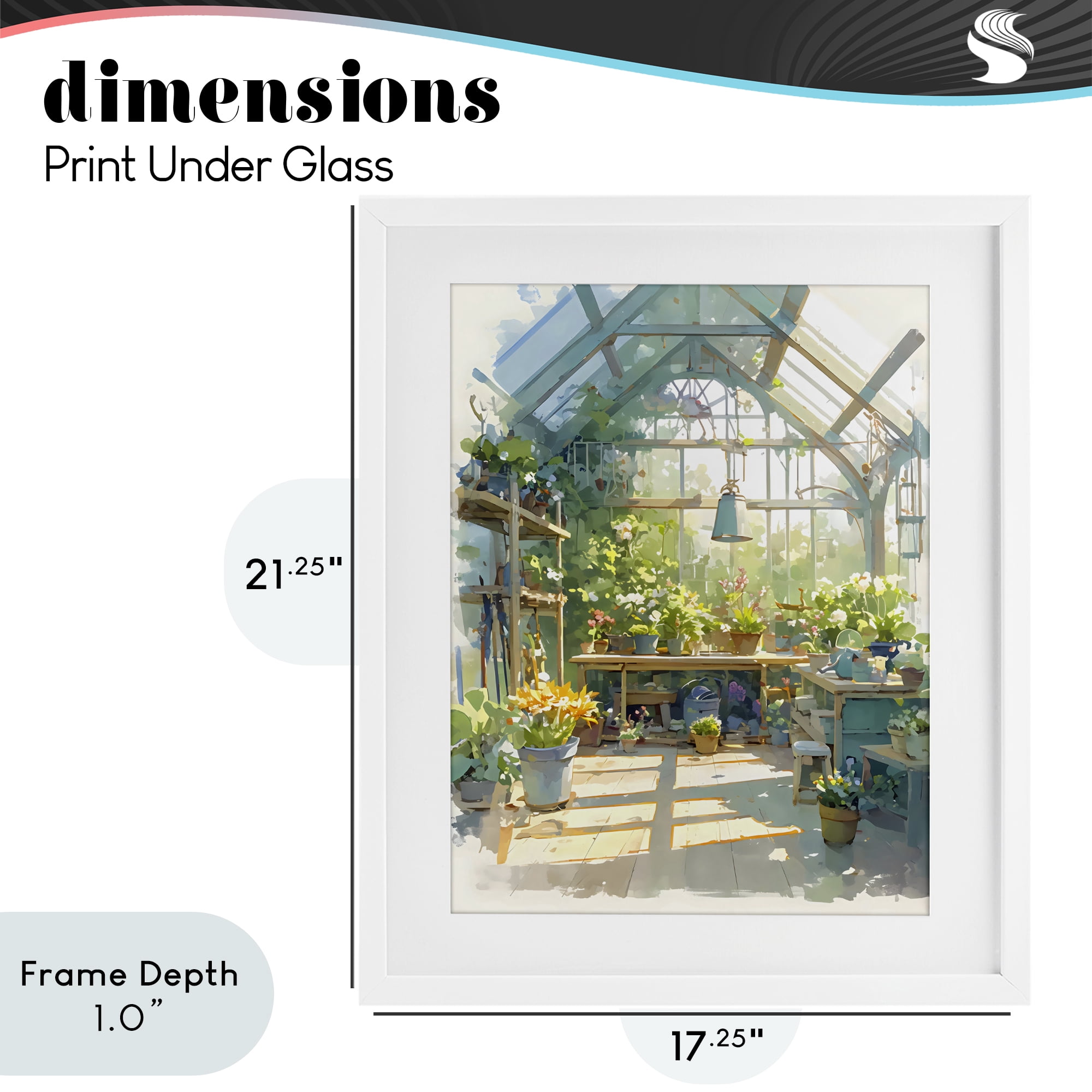 Stupell Industries Sunlit Greenhouse Plant Sanctuary White Framed Print Under Glass, design by Creative Studio