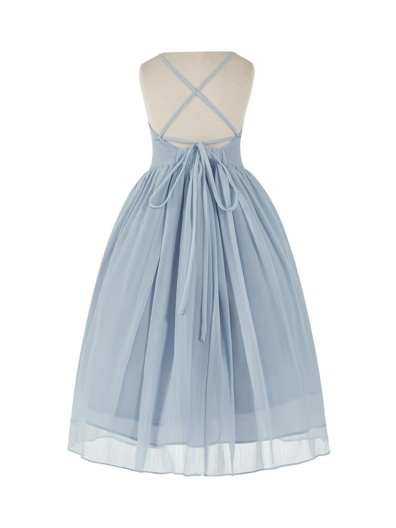 criss cross chiffon dress Crisscross Halter Sheath Chiffon Bridesmaid Dress with Bow in Lavender, Lavender / 18
