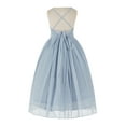 thumbnail image 2 of Ekidsbridal Criss-Cross Chiffon Flower Girl Dress Pretty Princess Communion Baptism Ceremonial Gown 191 10, 2 of 3