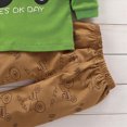 thumbnail image 4 of TOWED22 Toddler Boys Fall Clothes 2Pcs Long Sleeve Graphic Round Neck Pullover Sweatshirt Sweatpants Cozy Outfits Set(Green,4-5 Y), 4 of 6