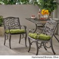 thumbnail image 2 of Juel Outdoor Dining Chair with Cushion (Set of 2), Hammered Bronze and Olive, 2 of 7