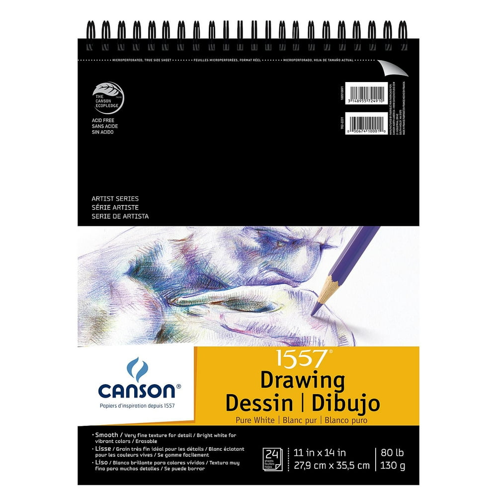 Pure White Drawing Pads 11 in. x 14 in. (pack of 2)