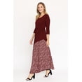 thumbnail image 2 of Eloges Women's 3/4 Sleeve Asymmetrical Color Block Maxi Dress, 2 of 3