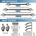 thumbnail image 6 of Urbanest 3/4" French Scroll Cast Forged Iron Single Curtain Rod – Designer Cast Iron Drapery Hardware with Elegant Finials, Easy-Mount, Heavy-Duty, 84" to 120", Oil-rubbed Bronze (ORB), 6 of 6