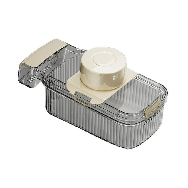 Hearth & Gear Vegetable Chopper With Container Function Grater 5 Cutting Round Vegetable Chopper Vegetable Chopper Food Chopper With Container Camping Fridge Slider Kitchen Products Meat Spatula
