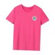 thumbnail image 3 of Camiseta para mujer verano suave cuello redondo moda manga corta Top para trabajo en la playa Rosa Rosa, 3 of 7