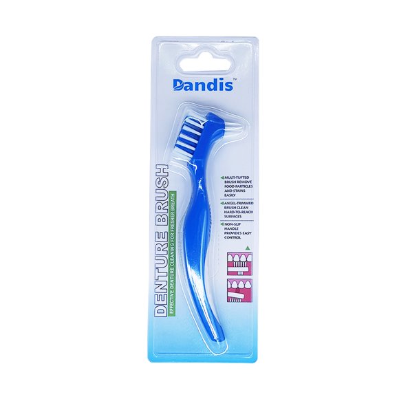 Denture Brush Non-slip Handle Dual-Head False Teeth Toothbrush Denture Supplies