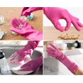 thumbnail image 4 of Myungjin (1 Pair) Reusable Waterproof Household Dishwashing Non-Slip Cleaning Rubber Gloves with Hang-Dry Hook ((X-Large)), 4 of 8