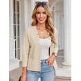 thumbnail image 2 of Chaqueta blazer GRACE KARIN de punto corto con mangas 3/4 para mujer, 2 of 6