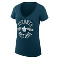 thumbnail image 2 of Women's G-III 4Her by Carl Banks Navy Toronto Maple Leafs Super-Slim Fit Lightweight City Graphic V-Neck T-Shirt, 2 of 3