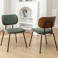 thumbnail image 6 of FOWEOAIU Modern Dining Chairs, Leather Upholstered Side Chairs for Kitchen Dining, Green (Set of 4), 6 of 13