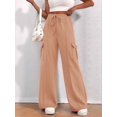 thumbnail image 6 of Women'S Plus Size Drawstring Running Sweatpants Loose Fit Wide Leg Pure Color Athletic Trousers Color 4XL, 6 of 8