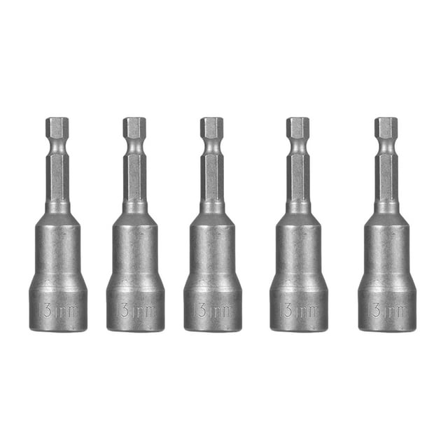 Scienceny Destornillador de tuercas de acero portátil Universal, 5 piezas, taller de garaje, carpintería, vástago hexagonal, puntas de Herramientas eléctricas 13x65mm
