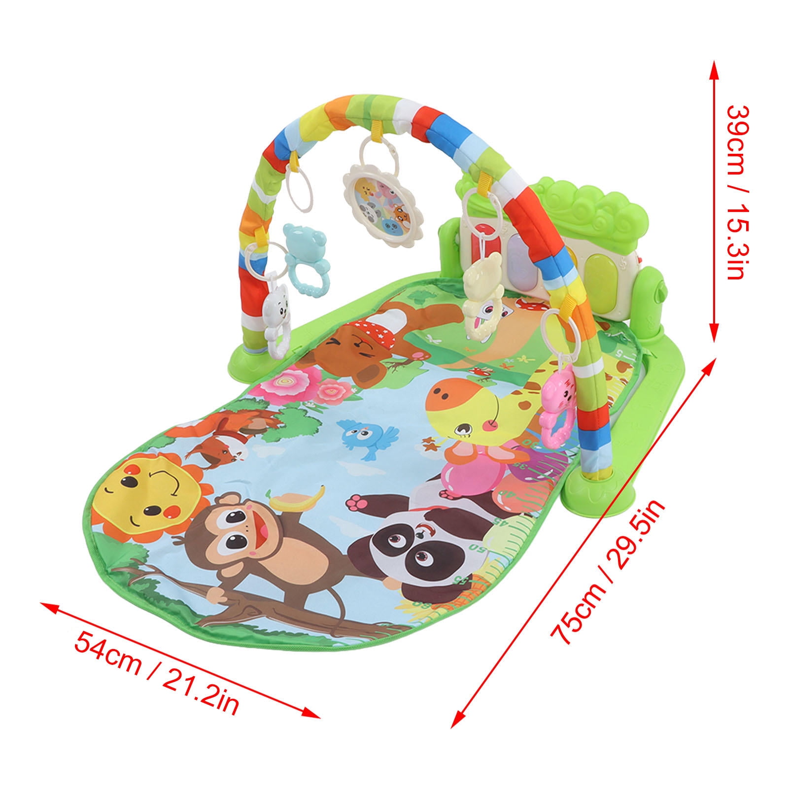 LAZIOEGR Baby Kick‑Play Piano Gym Mat – Soft, Removable, Music & Light‑Infused Infant Activity Pad for Crawling & Sensory Development