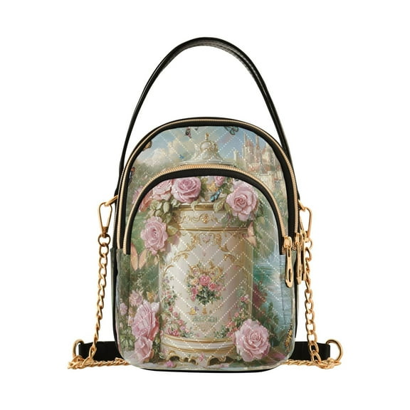 YAZAOO Cross Body Fashion Shoulder Waist Purse Bags White Postbox Painting Pocket Handbags