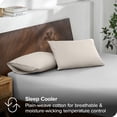 thumbnail image 2 of Bare Home Percale Weave Pillowcase Set - 300 Thread Count - 100% Organic Cotton - Standard, French Beige, 2 of 4