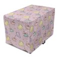 thumbnail image 1 of Tea Party Dog Crate Cover, Polka Dots Background with Teapots Teacups Retro Cartoon Style, Easy to Use Pet Kennel Cover for Medium Large Dogs, 35" x 23" x 27", Pale Green Turquoise, by Ambesonne, 1 of 6