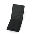 thumbnail image 2 of Cartera triple nublada negra para hombre Cartera antirrobo de piel de vaca con cepillo RFID JM, 2 of 5