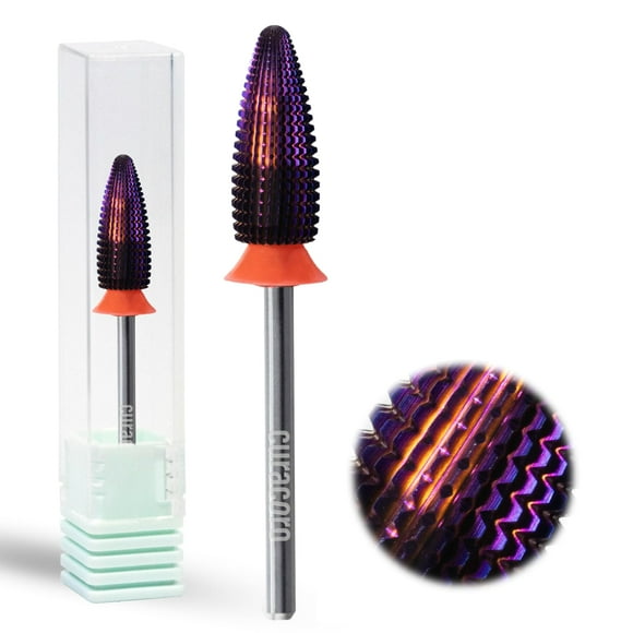 Brocas para uñas CURACORO Typhoon de grano fino con vástago de 3/32 pulgadas