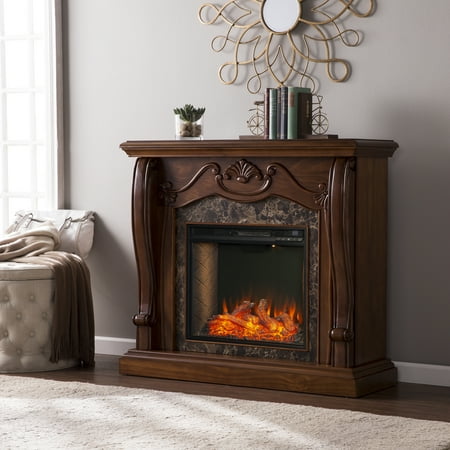 

SeinCorina Traditional style Smart Fireplace in Walnut finish