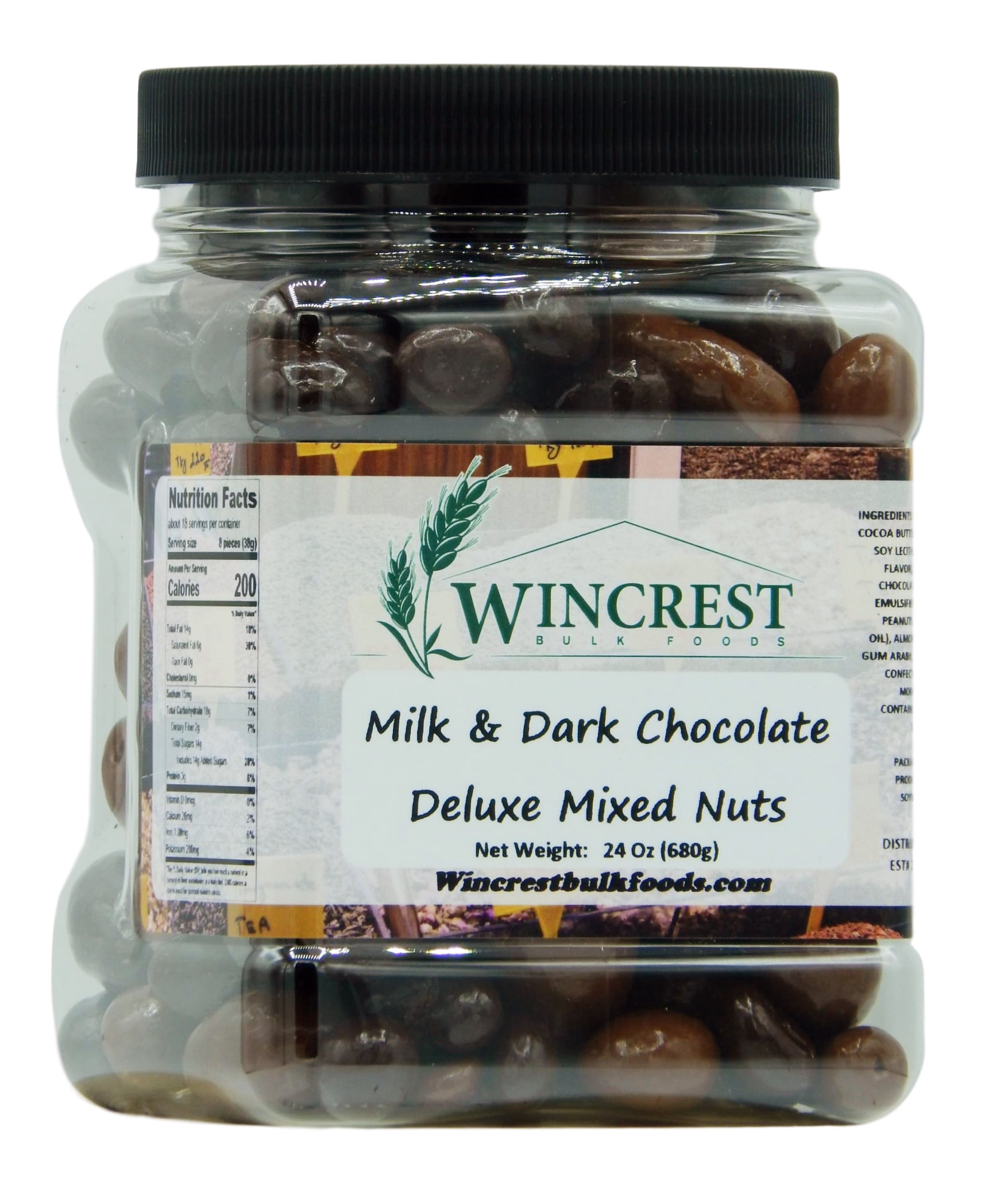 Milk & Dark Chocolate Deluxe Mixed Nuts 1.5 Lb Tub