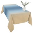 thumbnail image 2 of Light Blue Khaki Ombre Table Cloth Waterproof Tablecloths, Modern Abstract Art Gradient Tablecloth Dining Table Cover for Kitchen Party Tabletop Outdoor, Rectangle Tablecloth 54x108 Inch, 2 of 9
