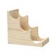 thumbnail image 3 of Portabotellas de madera, expositor para bar, despensa, escritorio, etc. Color madera de 3 ranuras, 3 of 9
