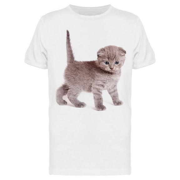 Litte Cat Lifting His Tail T-Shirt Men -Image by Shutterstock Men T-Shirt, Male 3X-Large