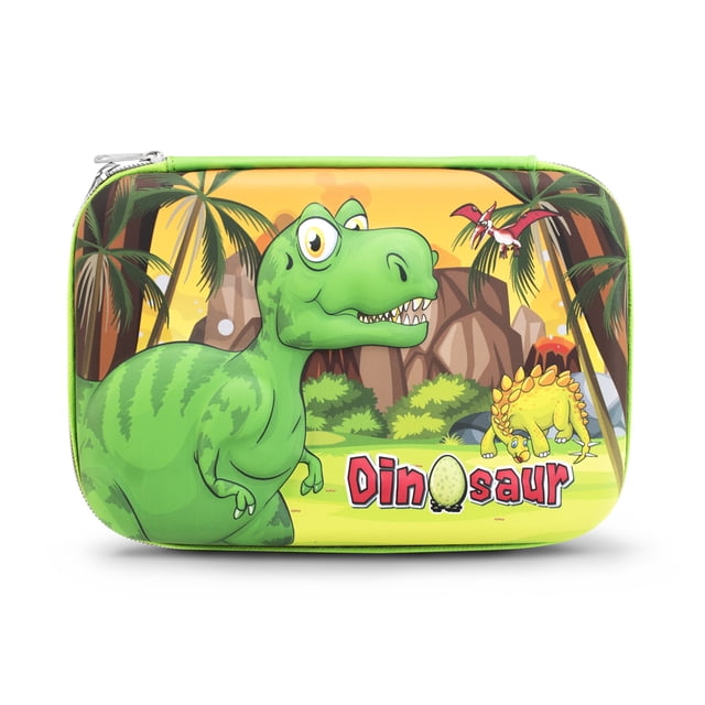 Lapicera Escolar para niños con diseño de Dinosaurio Idea Nuova Lapicera, estuchera ovalada con licencia