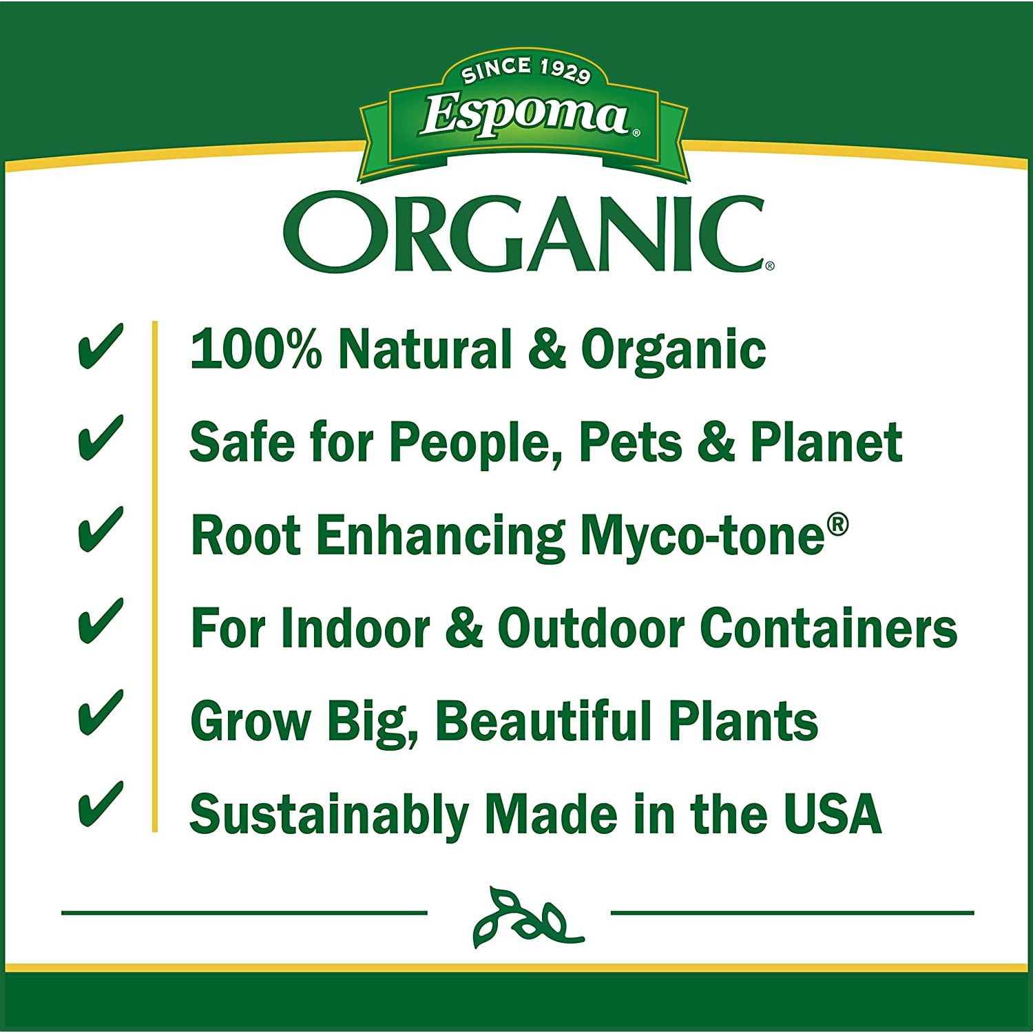 Espoma Organic Potting Soil Mix - All Natural Potting Mix For All Indoor & Outdoor Containers Including Herbs & Vegetables. For Organic Gardening, 8qt. bag. Pack of 1